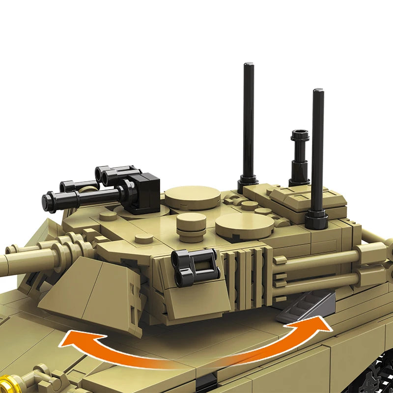 605pcsM1A2 Main Battle Tank Set Children's educational building block toy Christmas gift Birthday gift