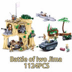 Military ww2 Cannon Assault Armored Vehicle Battle Tank Car Truck Army Weapon Building Blocks Sets Model King Kids Toys Gift