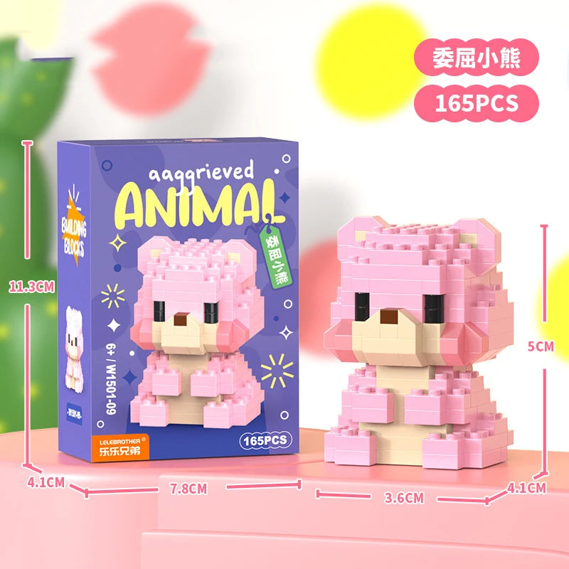 Cat Micro Diamond Small Particles Assembled Building Blocks Animals Mini Brock Building Construction Toys for Kids Boys  9 to 12 - CADA BRICKS®