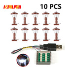 10PCS 0.8mm Pin RGB LED Building Blocks USB Lamp DIY Street Light City Electric Decorate 1X1 Brick Toy Compatible All Brands - CADA BRICKS®