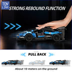 ToylinX 1/18 523 PCS Technical Mechanical Supercar Racing Racing Building Block Assembled Toy Car for Kids Boy Christmas Gifts