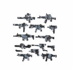 Military Special Forces Police SWAT Gangster Weapons Guns Mortar Jeeps Off-Road Armored Vehicle Model Soldier Building Block Toy