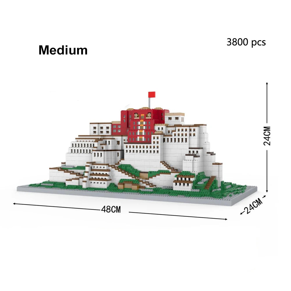 10000pcs Bricks Potala Palace 3D Plastic Model Architecture Micro Bricks for Adults Building Blocks Toy Kits Assemble Decoration