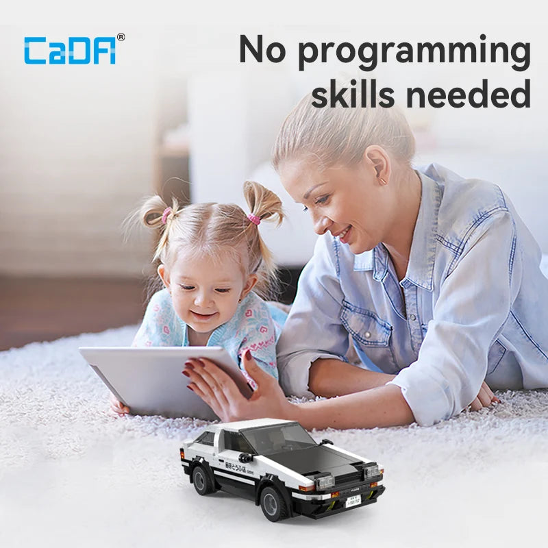 Cada 325Pcs City technical RC Drift Racing Car Building Blocks DIY Toyota AE86 Sports Car Bricks Gifts Toys For Children Gifts