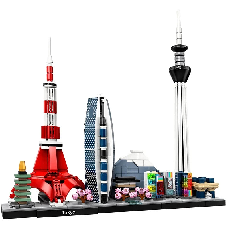 Architecture Set San Francisco New York Pairs Dubai City Skyline Building Blocks Tokyo Shanghai Singapore Construction Brick Toy