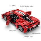 Cada 1126 PCS CITY Kompatible RC Auto Bausteine Technisches STEM Fernsteuerung Spielzeug Geschenk Roter Supersportwagen Bausteine Für Kinder