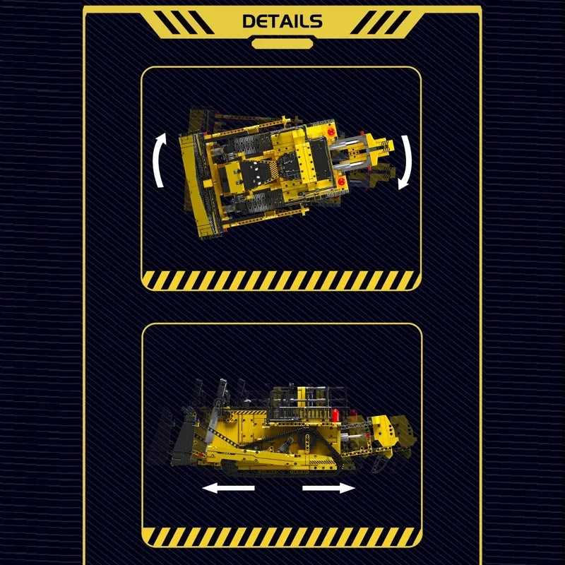 MOULD KING 15084 Technical Remote Control Engineering Truck Vehicle Toys Electric Bulldozer Building Blocks Bricks For Kids Gift