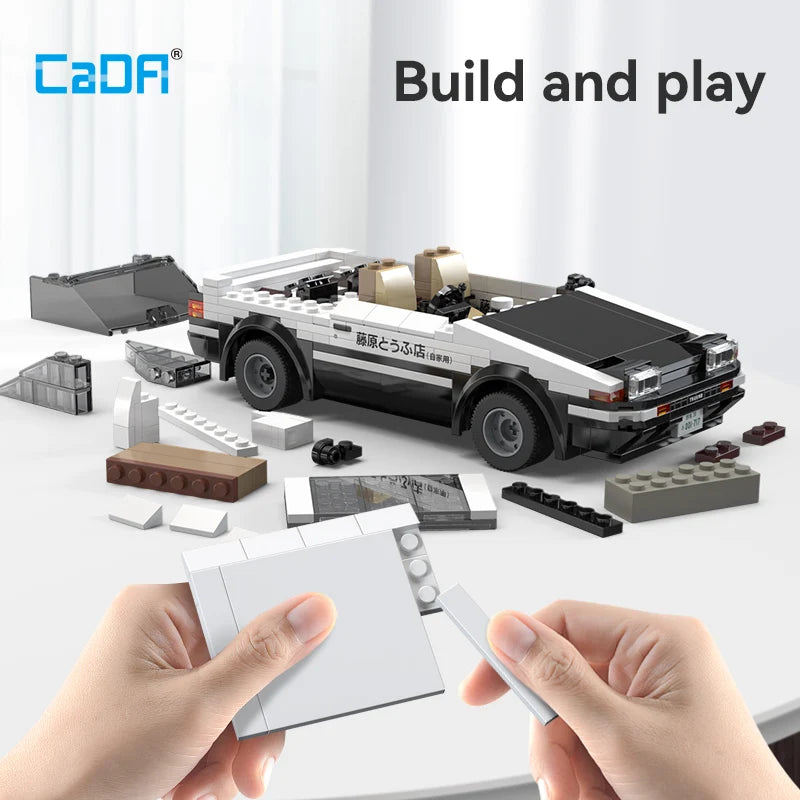 Cada 325Pcs City technical RC Drift Racing Car Building Blocks DIY Toyota AE86 Sports Car Bricks Gifts Toys For Children Gifts