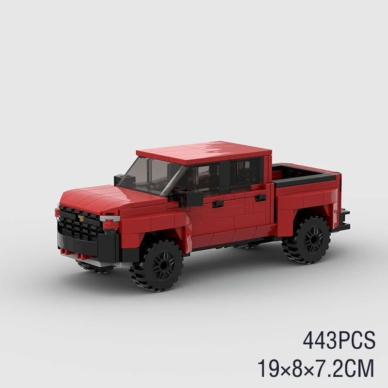 City Truck Vehicle Pickup Heavy Cargo Transport Model Building Blocks Machinery Shop Van Creative Carriage Harvester Car Kid Toy - CADA BRICKS®