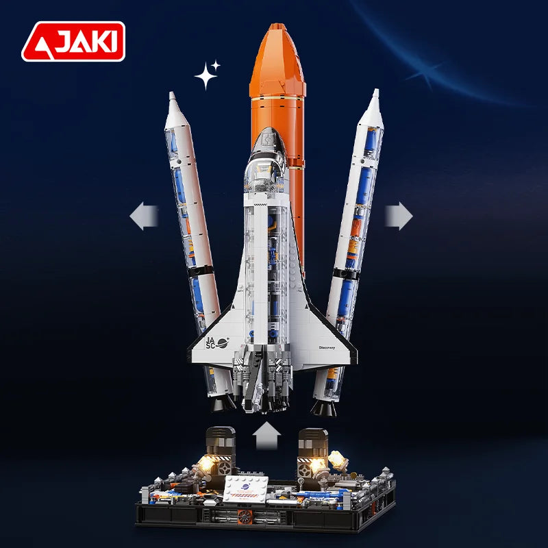 JAKI-8513 Space rocket Space shuttle to explore the moon Space rocket build model adult children's building blocks toy