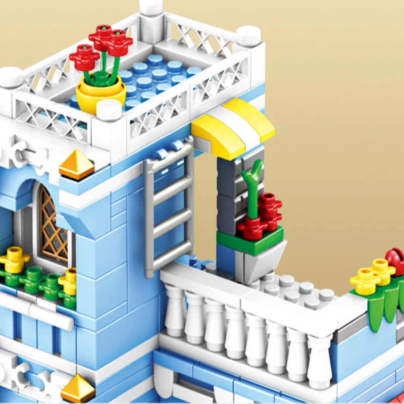 Hotel Building Blocks Inn Architectural Building Blocks Girls Toy City Series  Assembly Miniature Puzzle Model Boys Toy Kids Toy