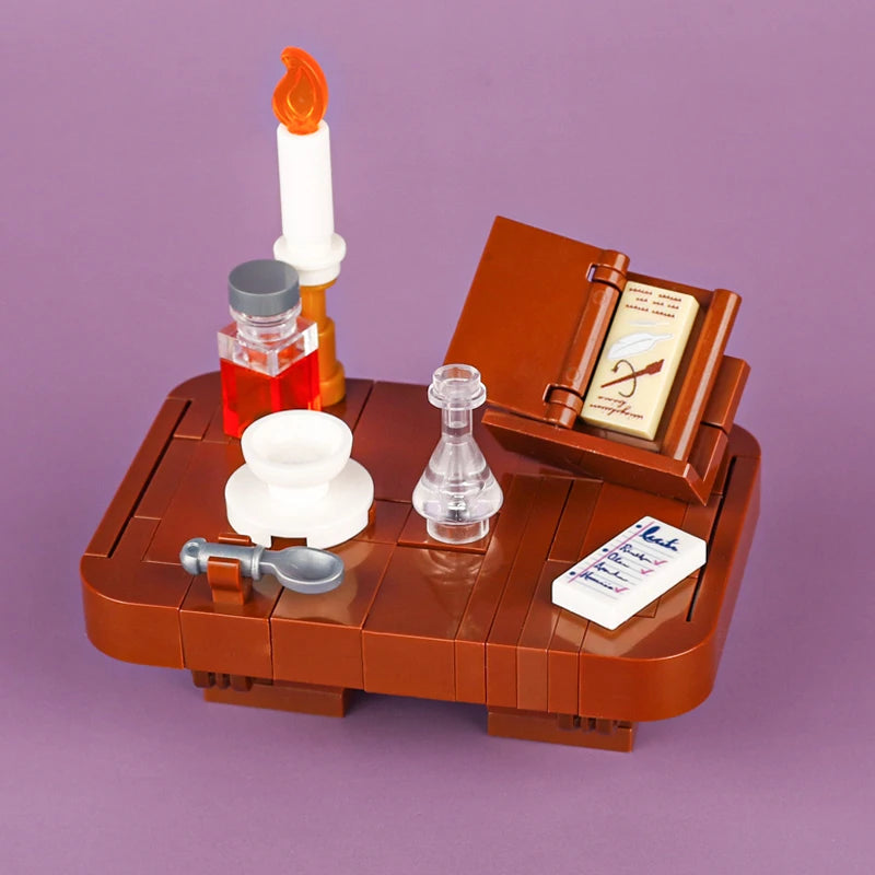 Magic Potion Crafting Blocks – Medieval Alchemy Lab, Witches’ Workbench, Crystal Jars & Furniture Bricks Educational Toy