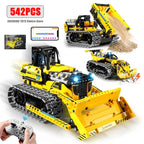 542pcs 3 in 1 Remote Control Programming Truck/Bulldozer Building Blocks Stem Kits for Kids Age 8-10 Educational Toys Boys Gifts - CADA BRICKS®