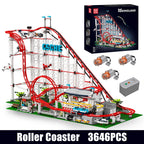 Mould King 11014 Technical Roller Coaster Building Block The Motorized Roller Coaster Model Set Compatible With 10261 Brick Toys