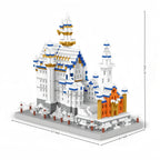 KNEW BUILT Huge New Swan Stone Castle Micro Mini Bricks for Adults Huge Assemble Architecture Toys Kits Diamond Build Blocks