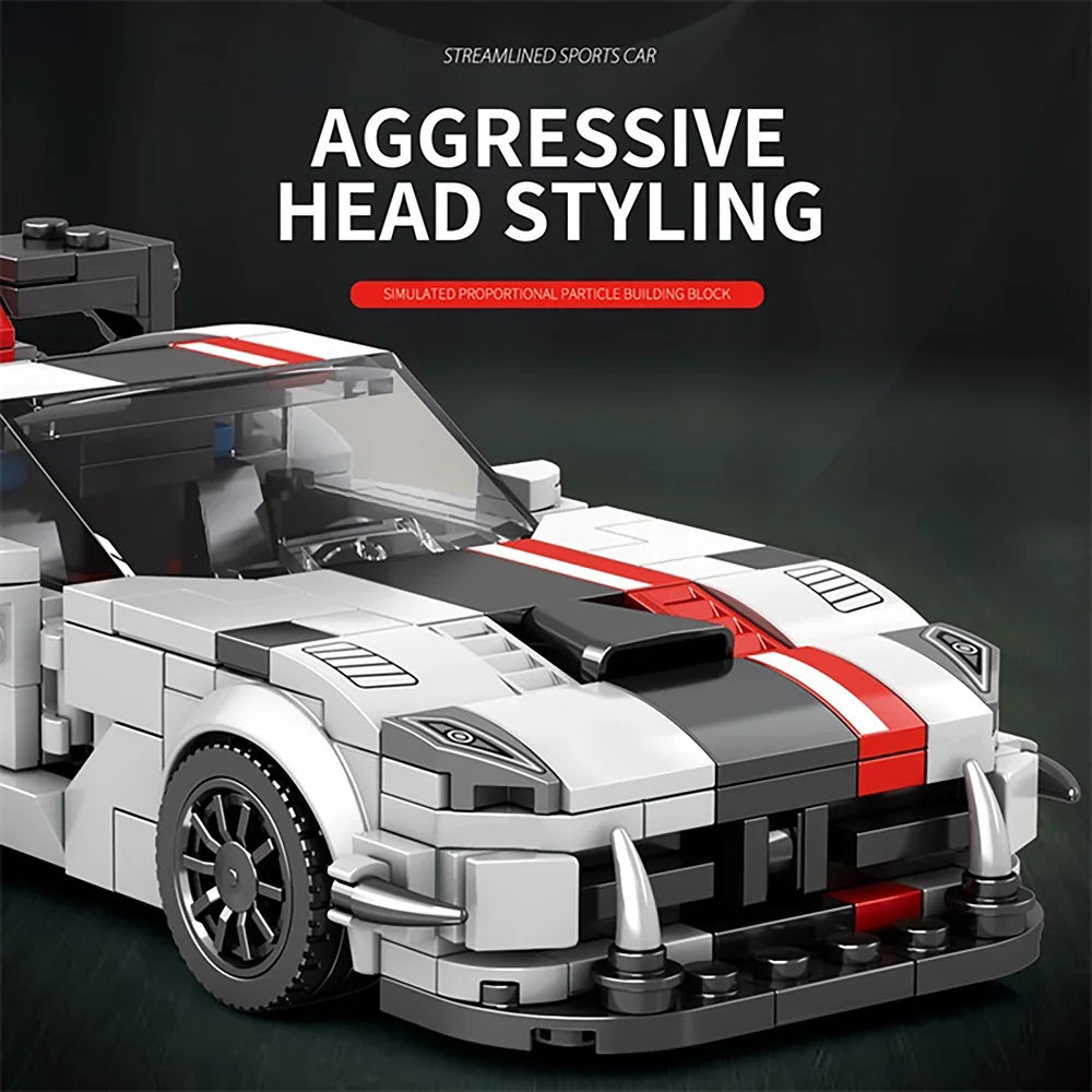 Race Car Toy Model Building Blocks Set for Adults, Collection Speed Car Vehicle Building Kit, Gift for Kids, Boys Girls 8-12 - CADA BRICKS®