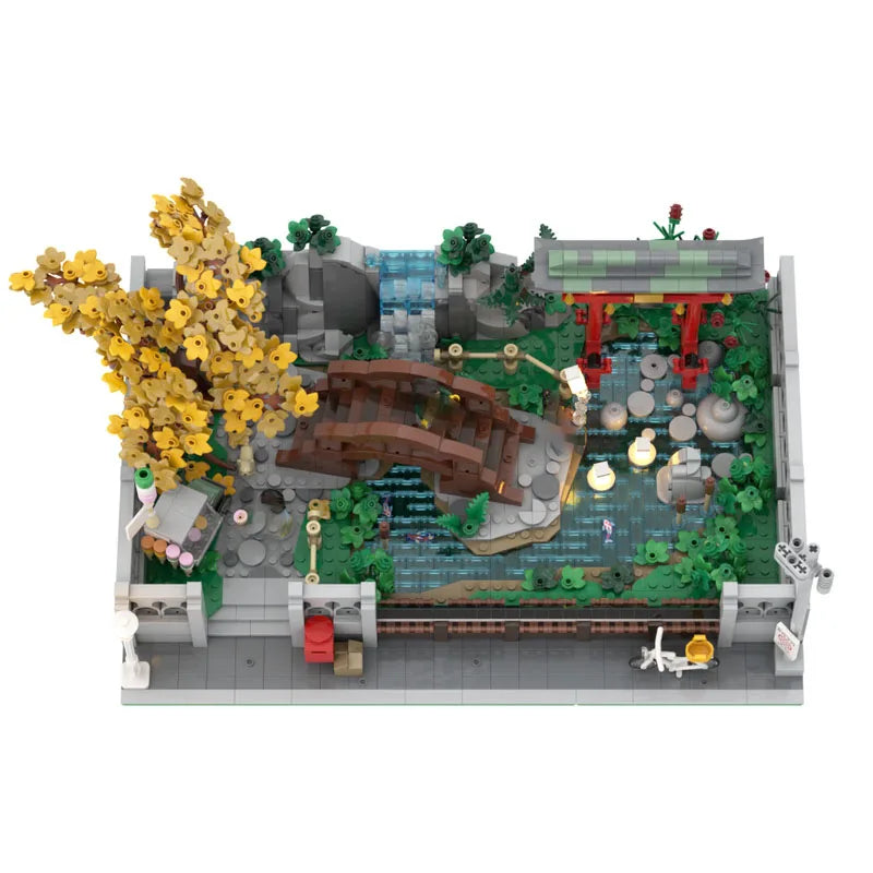 Moc Building Blocks Chinese style Garden Architecture Technology Module Building Blocks Festival Gift Children's Toy DIY Set