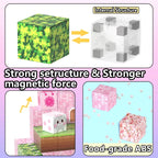 Pink castle magnetic building block set, suitable for boys and girls over 3 years old DIY to improve hand skills and creativity