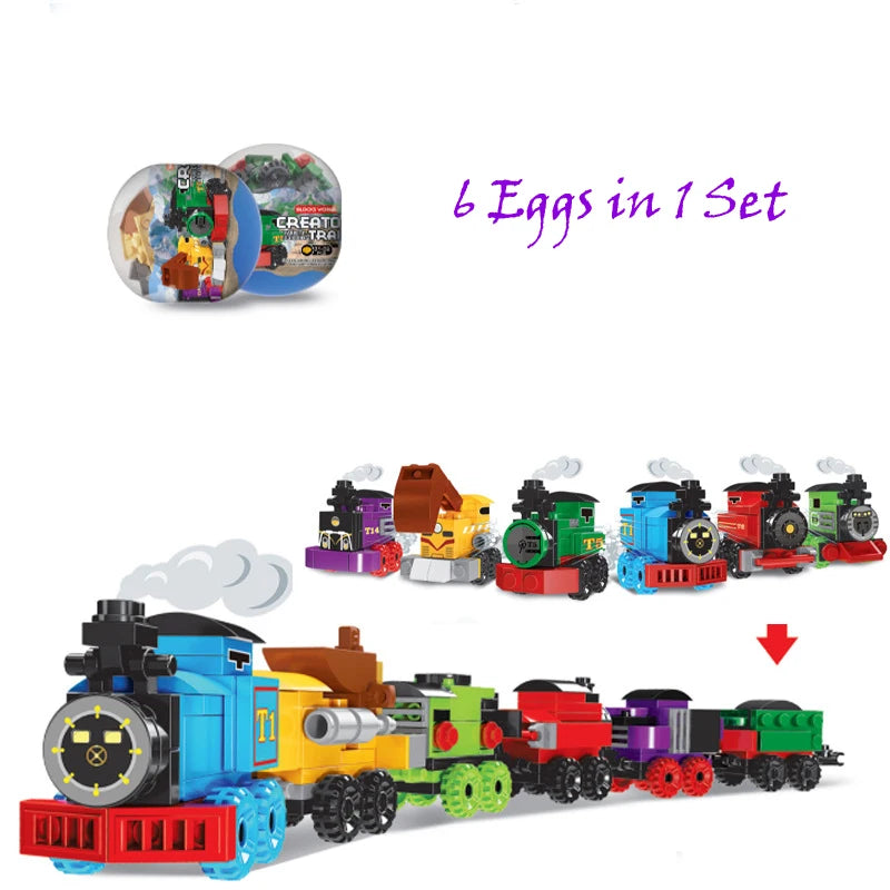 Jurassic World Building Blocks Twisted Egg Truck Dinosaur Eggs Car Train Racing Set Compatible Legodinosaur Toy Children's Gifts