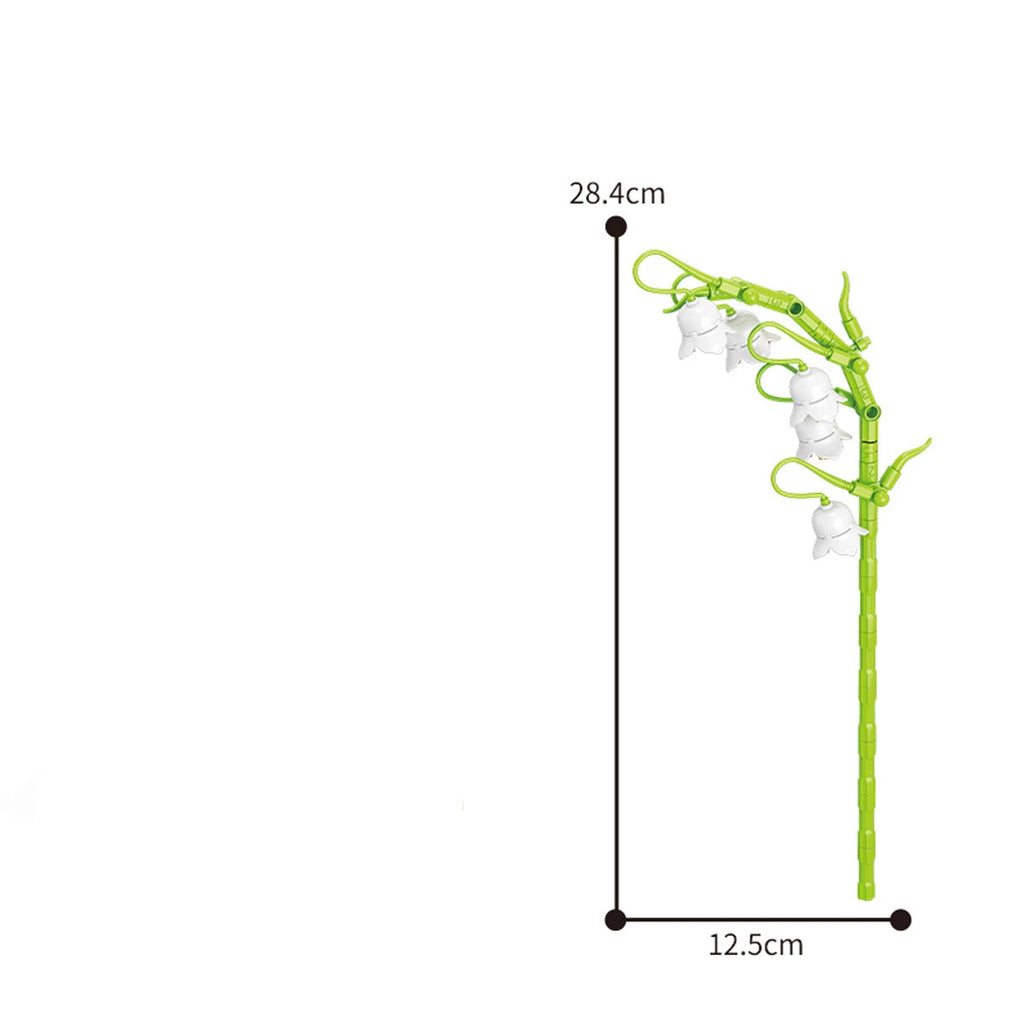 13 stiler pene blomster byggeklosser rose valentinsdag lavendel fersken liljekonvall tulipan klosser DIY hjemme dekorasjoner