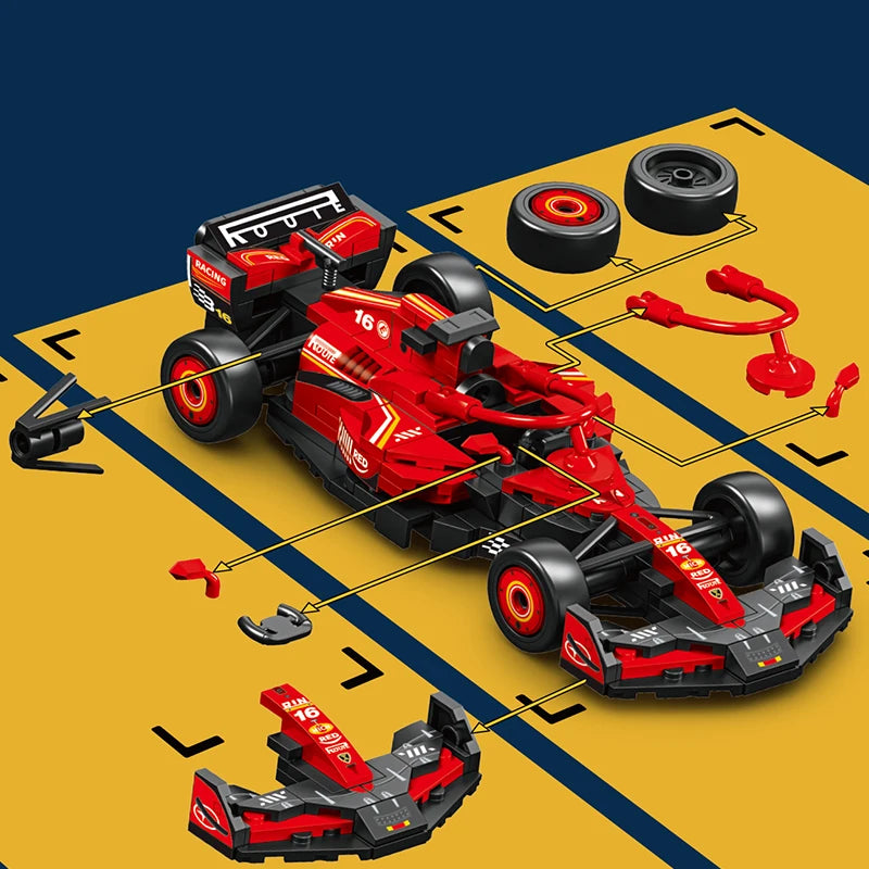 SEMBO BLOCK BK8 City Sports Car Racing Model Assembly Building Block Technology Supercar Vehicle Bricks Toys Boys Birthday Gifts - CADA BRICKS®