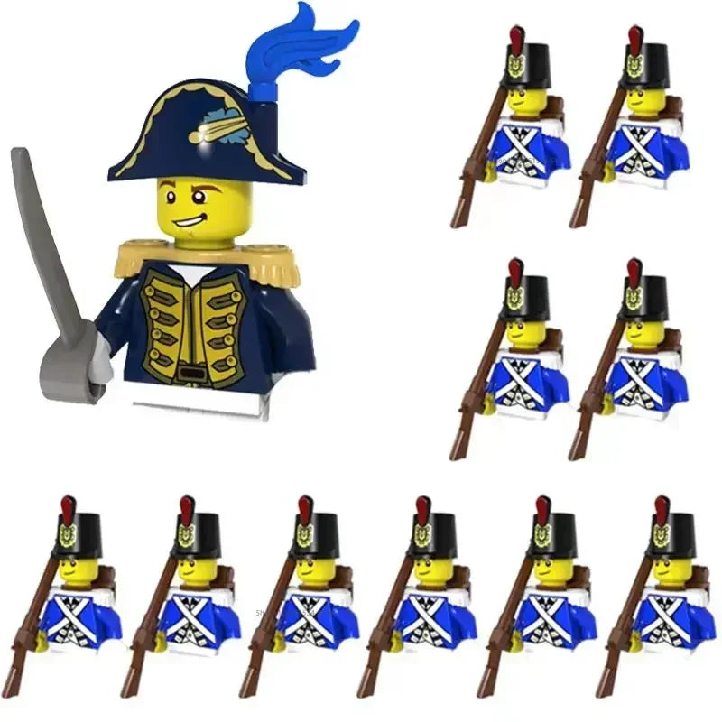 WW2 Mini Military Imperial Navy Soldier Building Blocks Caribbean Pirates Figures Bricks Educational Toys For Boy Christmas Gift