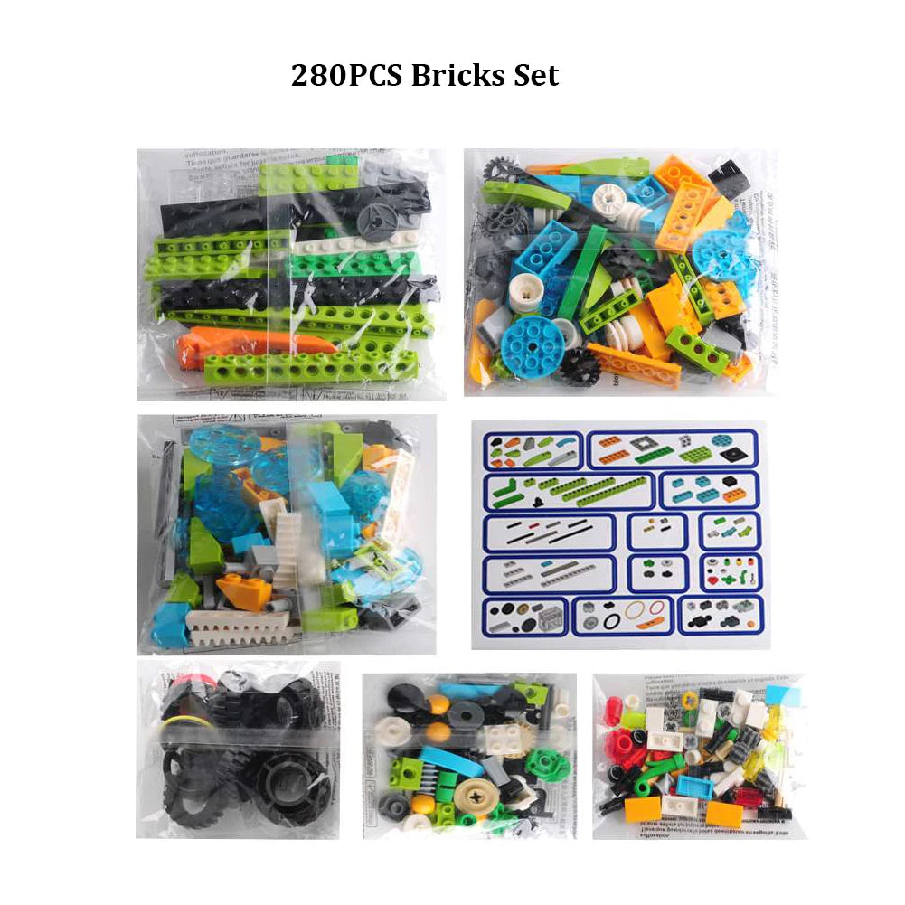 280PCS DIY Programing Robot Electronic Bricks Hub Motor Kit Compatible with Building Blocks We.Do 2.0 45300 Educational Robotics - CADA BRICKS®