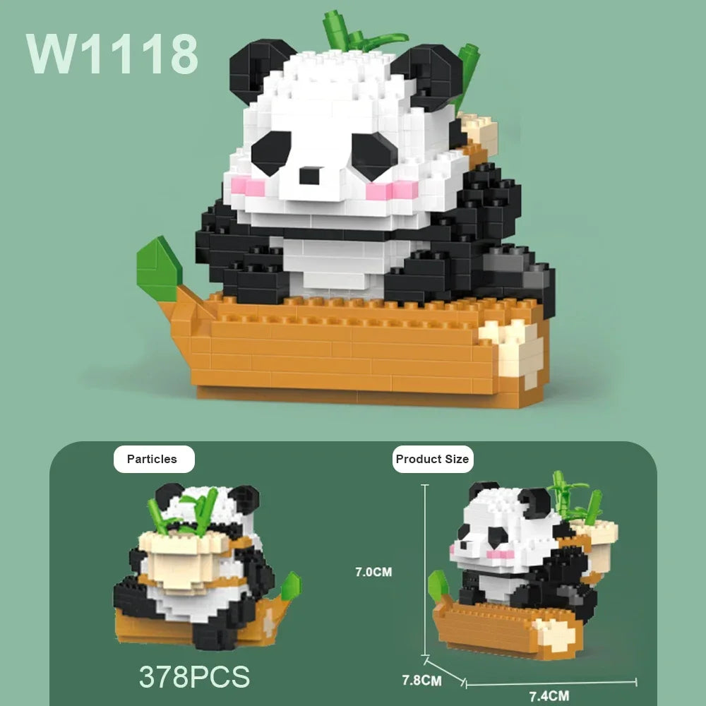 Creative DIY Assemable Animal Cute MINI Chinese Style Animal Panda Building Block Educational Boy Toys For Children Model Bricks - CADA BRICKS®
