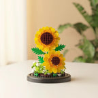 DIY MOC Flower Arrangement Dust Cover Tulip Rose Sunflower Plants Succulents Gardens Building Blocks Model Kids Sets Kits Toys - CADA BRICKS®