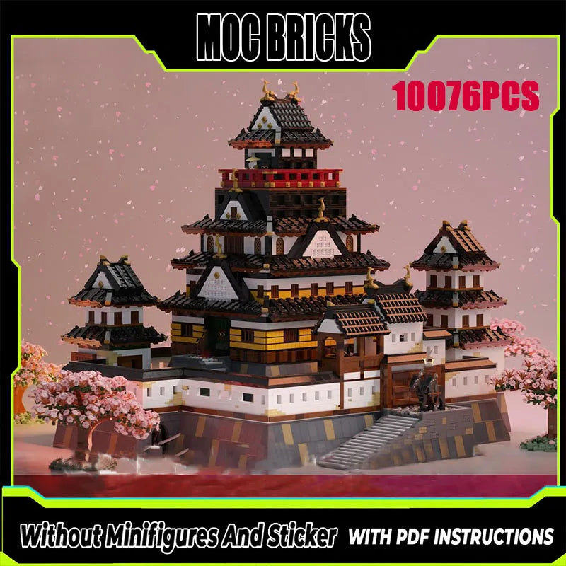 New MOC Building Block Model Boutique Medieval Japanese Shogun Castle Children's Toy Gift DIY Assembly Set