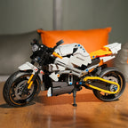 MOC City Classic 1:8 Technology MOTO Bricks Motorcycle Locomotive Vehicle Model Building Blocks Birthday Gifts for Children Boys