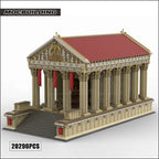 Ancient Roman Temple MOC Building Blocks Famous Castle Architecture City Street View Modular Brick Creative Collection Toys Gift