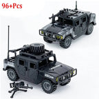 WW2 Military Armored Off Road Vehicle Building Blocks Army Vehicle Soldier Battle Car Assembly Model Toy For Boys Christmas Gift