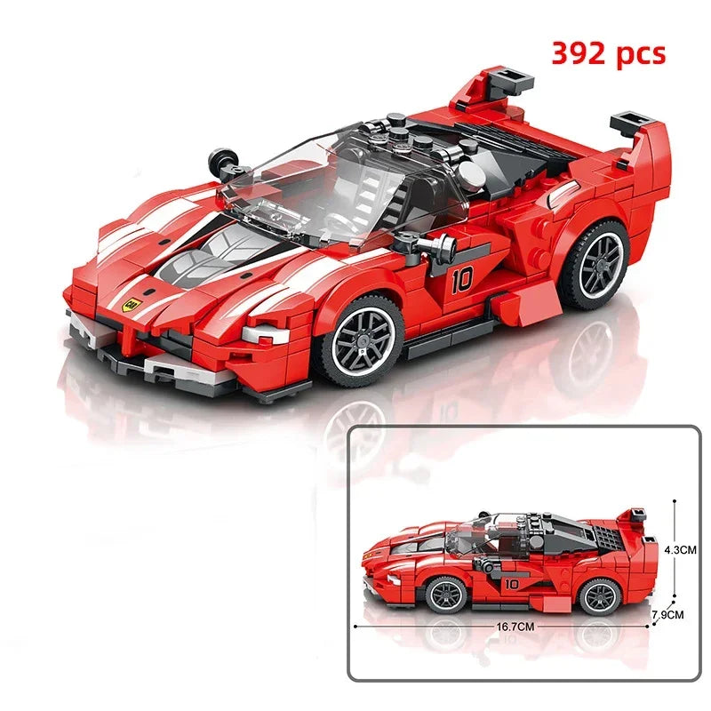 Car Series Building Blocks Model Sets Sports Racing Speed Champion DIY Educational Bricks Toys Boys Kids Adult Christmas Gifts
