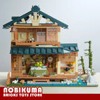 Japanese Style Log Cabin Building Blocks Toys City Hot Spring House MOC Bricks Anime Scene Store Model Adult Kids Birthday Gifts