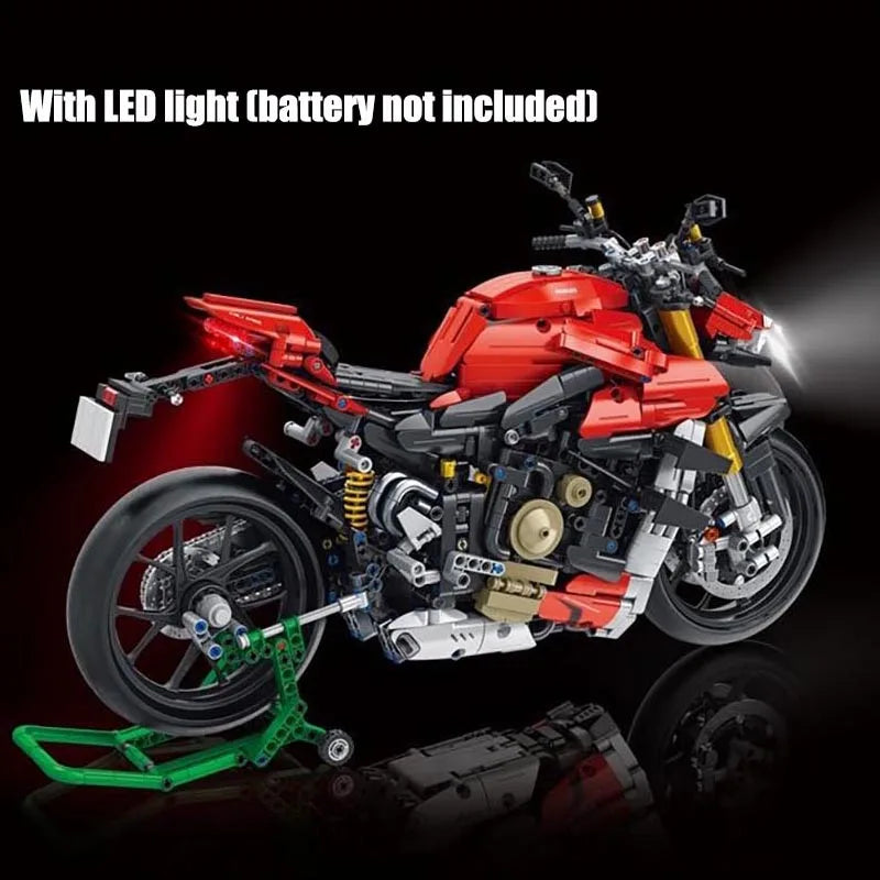 Technical MOC 2221pcs V4 SP Motorcycle City Sport Cars Model Building Blocks DIY Assemble Motorbike Bricks Toys For Children Boy