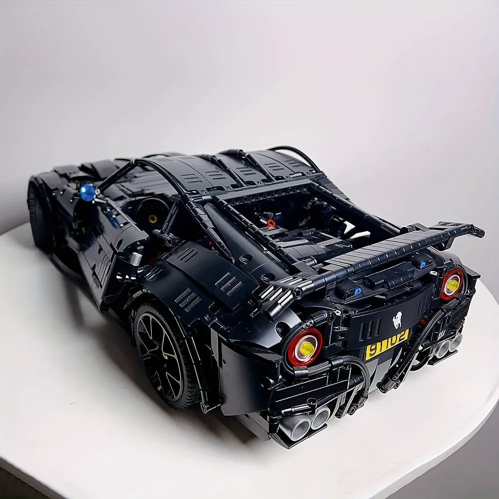 Super Racing Car F12 Model Building Blocks Classic Cars Black Knight 1:8 Size Assembly Set Bricks Technical Kid Toys For Gifts