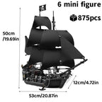 Pirates Of The Caribbean Ship Queen's Revenge Warship Black Pearl Sailboat Building Block Bricks MOC 4195 Assembly Toys Kid Gift