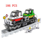 City Train Set Steam Bullet Vehicle Cargo Railway Station Model Building Blocks Brick Tracks Rail No Motor Kits Carriage Kid Toy - CADA BRICKS®