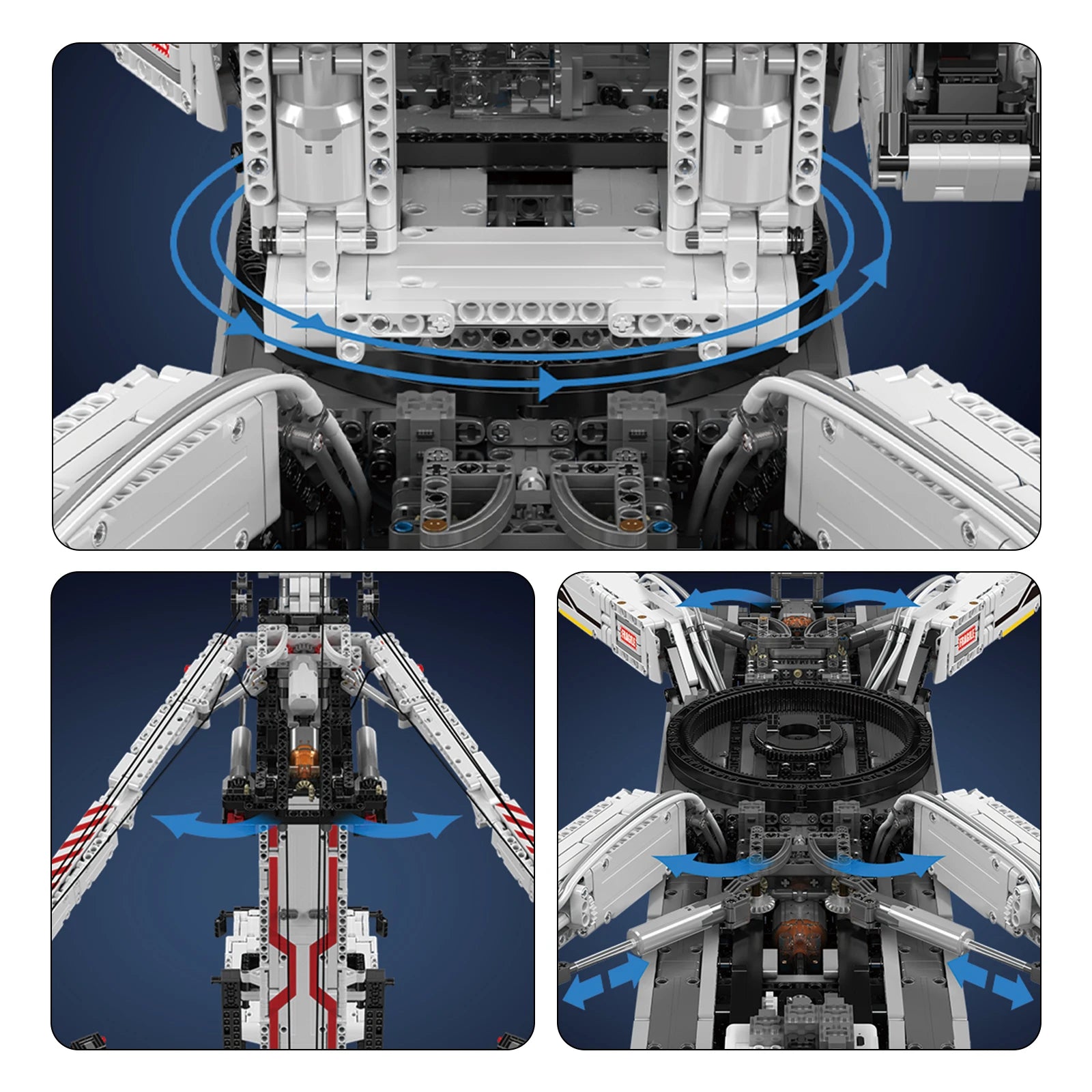 Mould King 17007 Technical Car Toys Motorized LTM 11200 Crane Truck Building Block Assembly Model Brick Kid Christmas Gifts