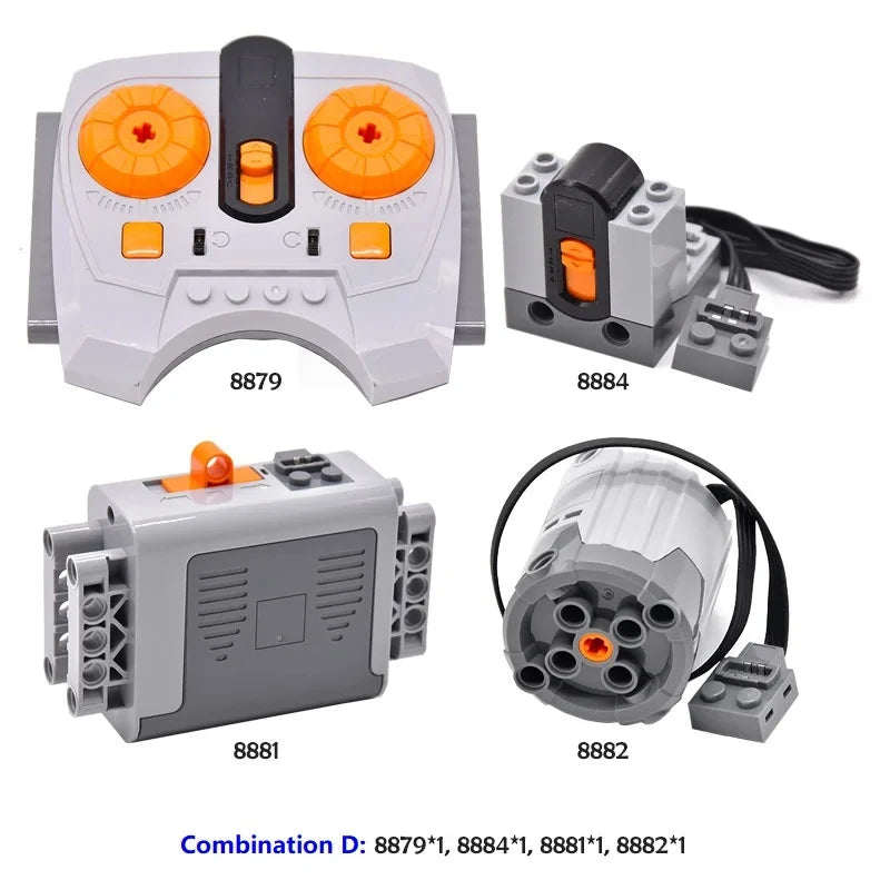 Electronic Model Building Blocks MOC Power Functions Motor Technical Parts IR Speed Remote Control Receiver Battery Box DIY Toys - CADA BRICKS®
