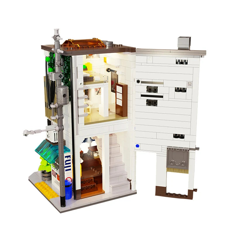 Cada City LED Japanese Steamed Bun House Architecture Building Blocks Friends Shop Figures Bricks Toys cherry blossom Kids Gifts - CADA BRICKS®