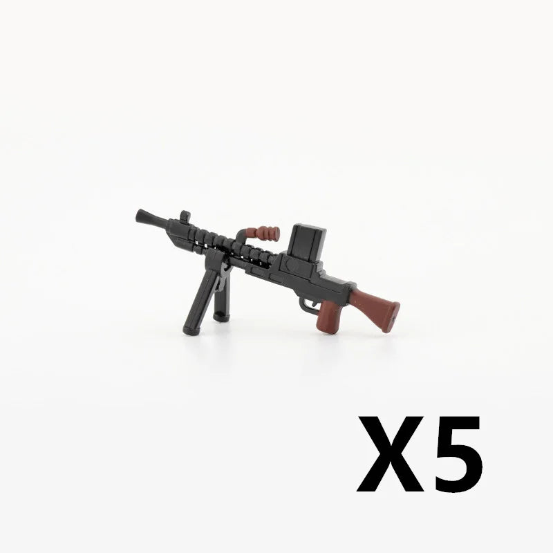 5/10 WW2 Soldier Weapons Building Block Two-color Printing Machine Rifle Submachine Sniper Guns Military Accessories Bricks C238 - CADA BRICKS®