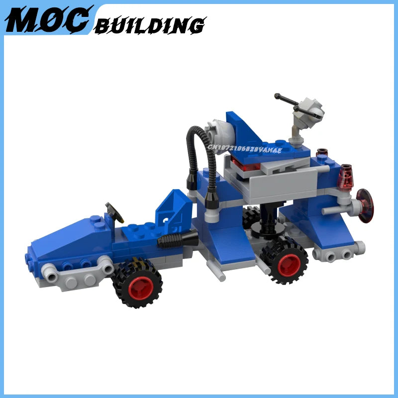 MOC Building Blocks Classic Space Station Series Small Moon Buggy Rocket Car Creative Shuttle-Craft Toys DIY Bricks Xmas Gifts