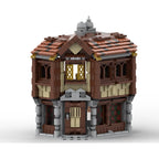 Puzzle Spot Small Particle MOC-162199 Serie Architettura Taverna Medievale Giocattolo Creativo Fai-da-te Ornamento Regalo