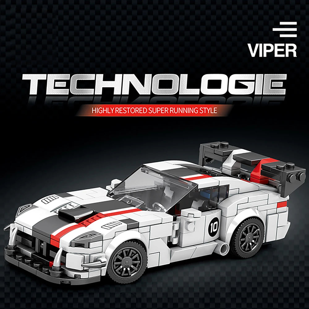 Race Car Toy Model Building Blocks Set for Adults, Collection Speed Car Vehicle Building Kit, Gift for Kids, Boys Girls 8-12 - CADA BRICKS®