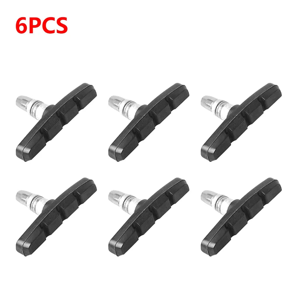 30-1Pcs Durable Bicycle Silent Brake Pads Cycling V Brake Holder Shoes Blocks Rubber Bike Parts For Mountain Folding Bikes