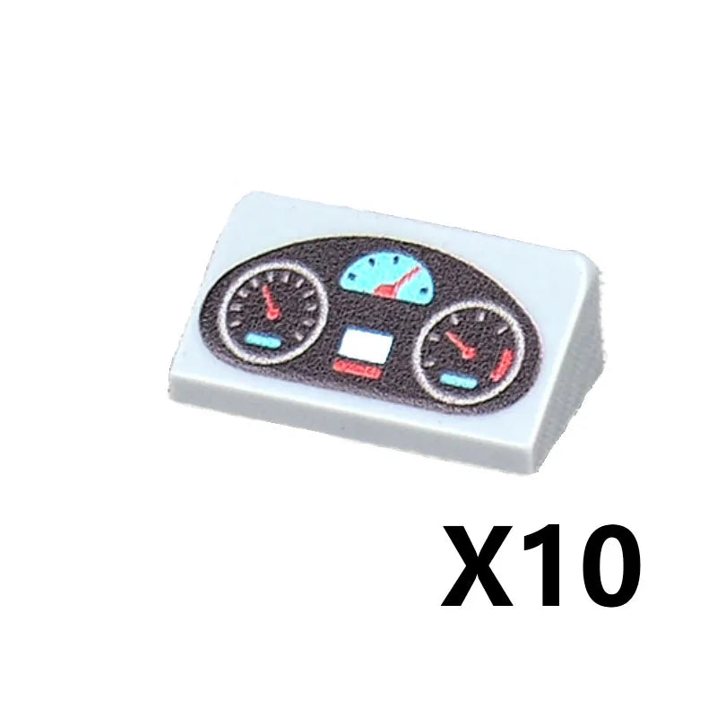 City Printed Accessories Building Blocks Computer Controller Monitor Keyboard Dashboard Mobile Phone Radio Mini Bricks Kids Toys - CADA BRICKS®