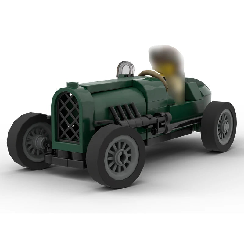 City Service Car Model MOC Building Bricks Vintage British Racecar Modular Technology Gifts Holiday Assemble Children Toys Suit