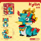 Chinese style beast building blocks ornaments lion awakening  dragon year souvenirs new year's day gift toys - CADA BRICKS®